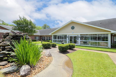 Care team member supporting a resident at Haymount Rehabilitation and Nursing Center in Fayetteville, NC